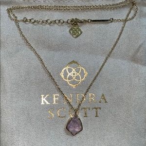 Kendra Scott Gold Cory Necklace in Amethyst